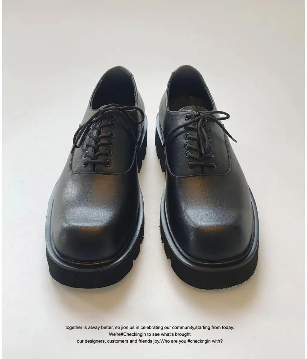 Men's Oxford Shoes Textured Leather Dress Shoes with Perforated Detailing, Classic Lace-Up for Corporate Events & Ceremonial Occasions
