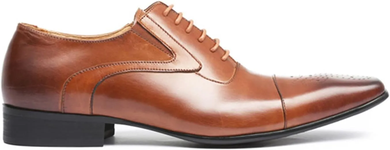 Mens Oxfords Dress Shoes Mens Formal Derby Brogue Shoes Business Square Toe Shoes Classic Wedding Shoes