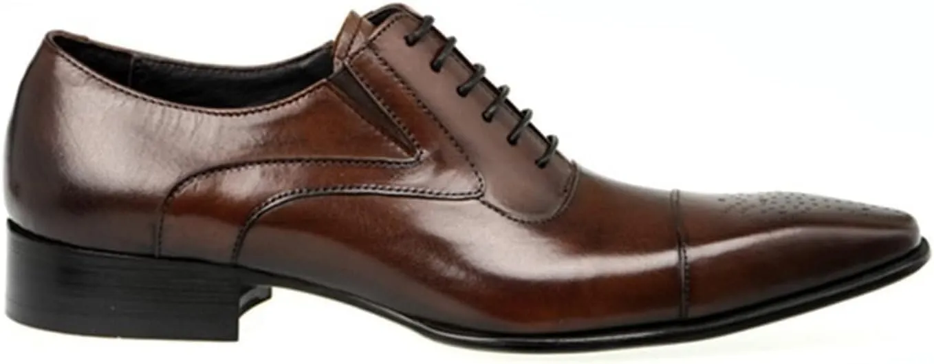 Mens Oxfords Dress Shoes Mens Formal Derby Brogue Shoes Business Square Toe Shoes Classic Wedding Shoes