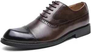 Mens Oxfords Shoes Dress Shoes Classic Wingtip Oxfords Classic Lace-up Slip On Loafer Leather Formal Business Casual Comfortable Dress Shoes