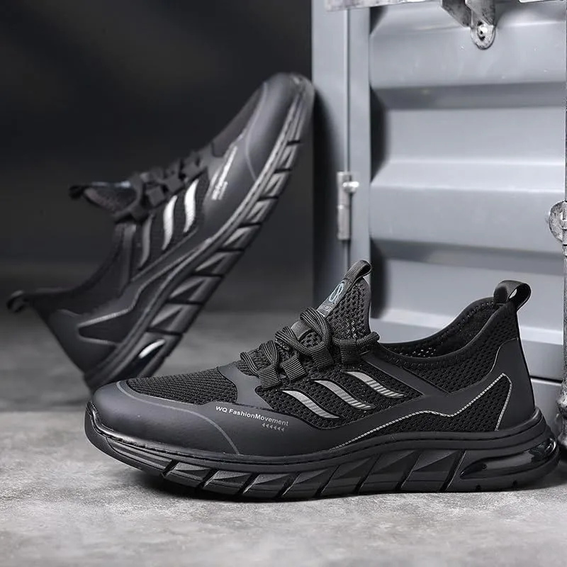 Men's Patent Leather Breathable Sneakers Shoes Comfortable Non-Slip Wedding Work Mesh Shoes