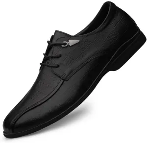 Men's Patent Leather Dress Shoes Fashion Pointed Toe Lace Up Business Tuxedo Oxfords Shoes
