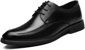 Men's Platform Wingtip Brogue Oxfords Shoes Genuine Leather Lace-Up Men Dress Shoes Comfortable Formal Casual Brogue Shoes