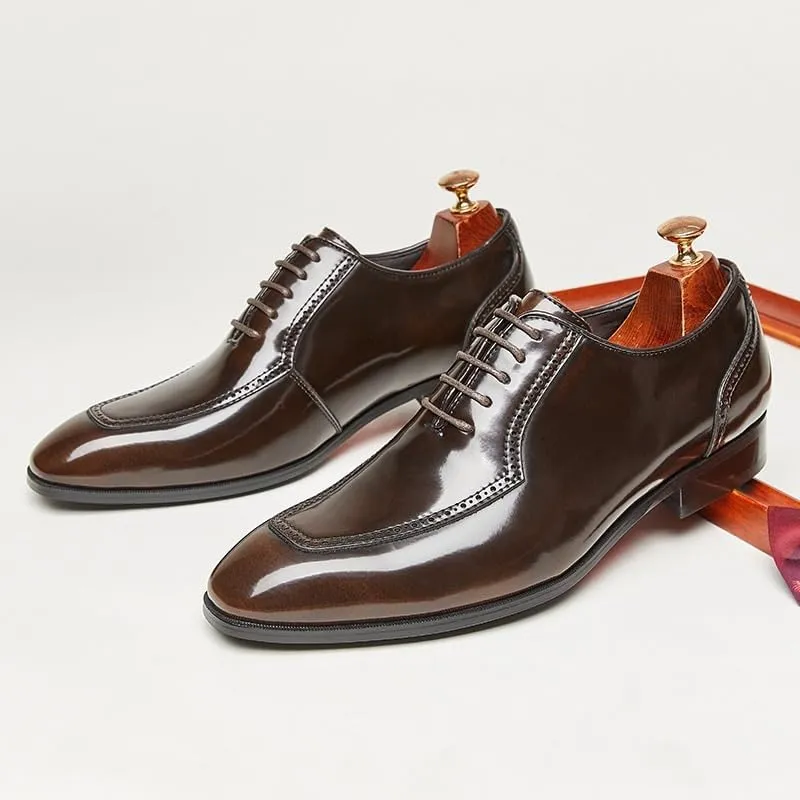 Men's Professional Business Formal Shoes Classic Oxfords with Cushioned Footbed & Slip-Resistant Tread