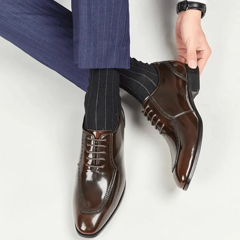 Men's Professional Business Formal Shoes Classic Oxfords with Cushioned Footbed & Slip-Resistant Tread
