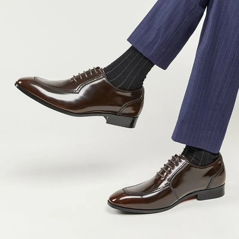 Men's Professional Business Formal Shoes Classic Oxfords with Cushioned Footbed & Slip-Resistant Tread