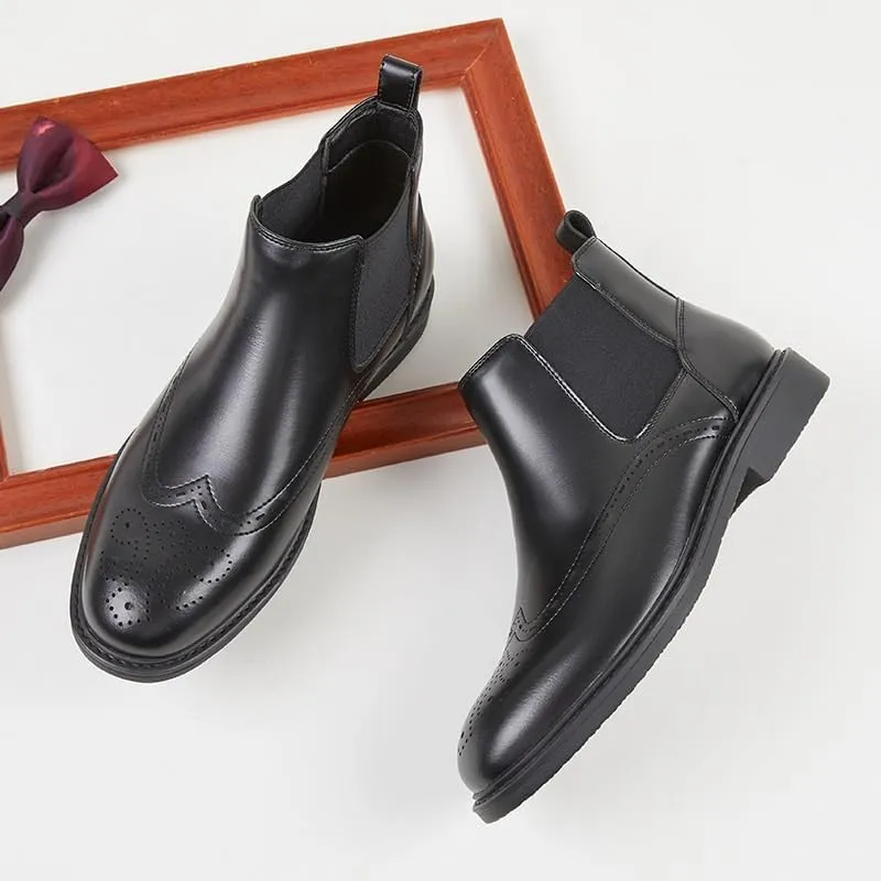Men's Professional Grade Business Oxfords Full-Grain Leather with Cushioned Insole & Flexible Traction