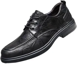 Men's Professional Grade Oxford Dress Shoes Water-Resistant Leather Business Formal Footwear with Cushioning