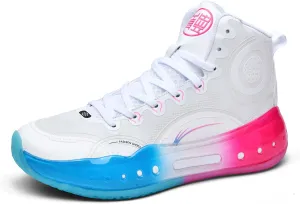 Men's Professional High Top Basketball Shoes Outdoor Anti-Slip Cushioning Teenage Sports Running Training Shoes Women's Fashion Sports Basketball Shoes Casual Walking Sports Men's/Women's Shoes