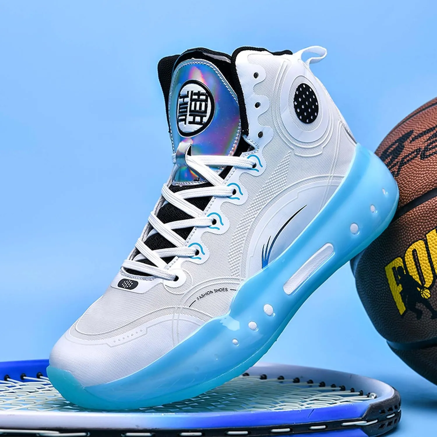 Men's Professional High Top Basketball Shoes Outdoor Anti-Slip Cushioning Teenage Sports Running Training Shoes Women's Fashion Sports Basketball Shoes Casual Walking Sports Men's/Women's Shoes