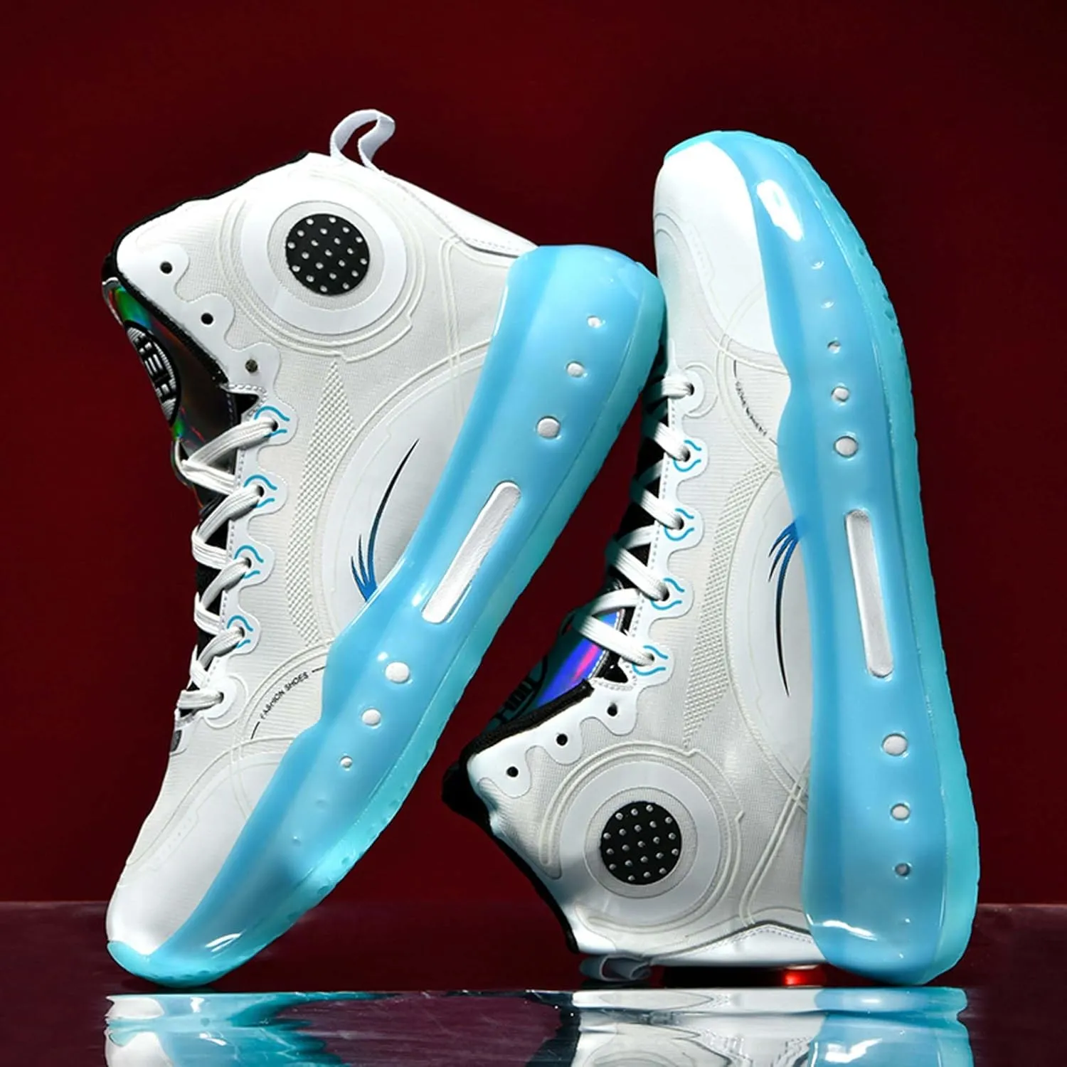 Men's Professional High Top Basketball Shoes Outdoor Anti-Slip Cushioning Teenage Sports Running Training Shoes Women's Fashion Sports Basketball Shoes Casual Walking Sports Men's/Women's Shoes