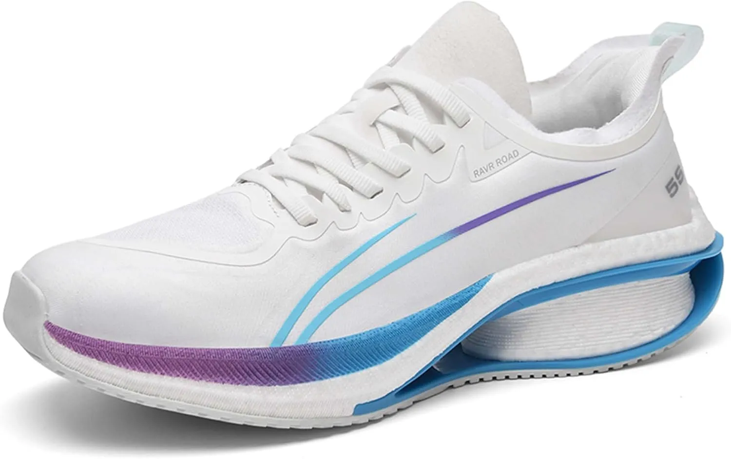 Men's Road Running Shoes Lightweight Breathable Fashion Sneakers Indoor Outdoor Slip Cushioned Training Sports Running Shoes Outdoor Casual Walking Shoes