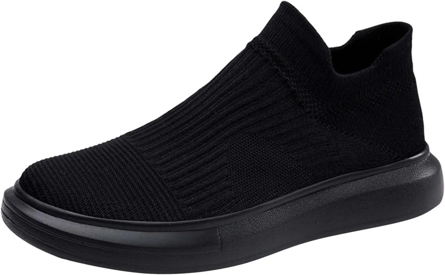Men's Running Shoes Slip On Mid Top Summer Walking Shoes Non Slip Comfortable Sole Lightweight Workout Breathable Gym Cushion Sneakers Fashion Mesh Sneakers for Men Daily Work