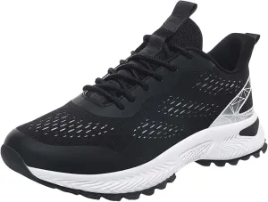 Mens Running Shoes Slip On Sneakers Arch Support Non Slip Walking Tennis Shoe Gym Athletic Sports Fashion Casual Breathable Mesh Comfort Sole Sneaksers for Men Daily Workout