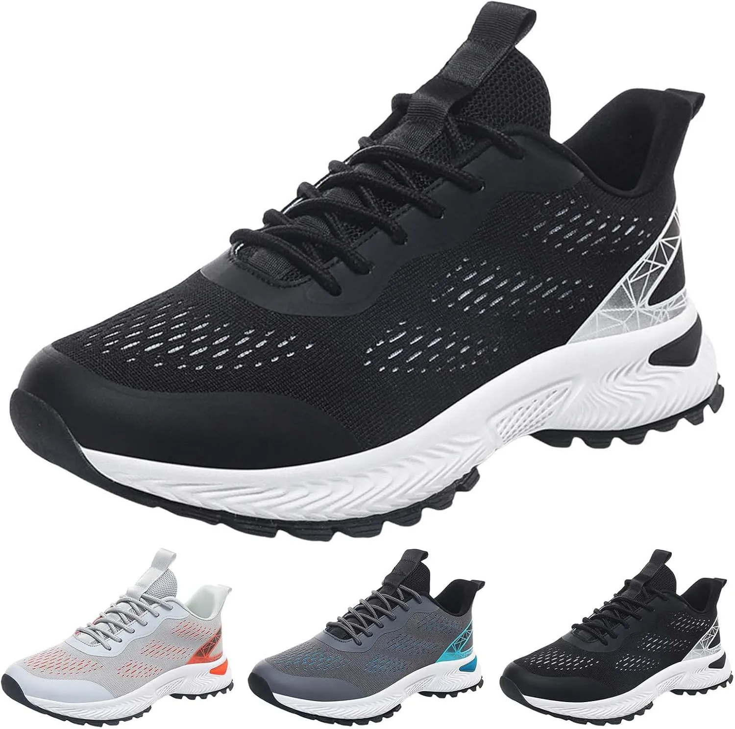 Mens Running Shoes Slip On Sneakers Arch Support Non Slip Walking Tennis Shoe Gym Athletic Sports Fashion Casual Breathable Mesh Comfort Sole Sneaksers for Men Daily Workout
