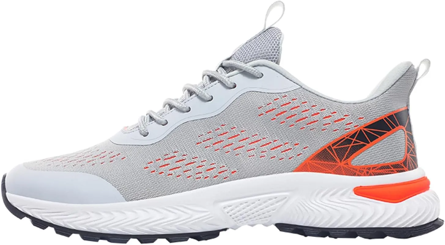 Mens Running Shoes Slip On Sneakers Arch Support Non Slip Walking Tennis Shoe Gym Athletic Sports Fashion Casual Breathable Mesh Comfort Sole Sneaksers for Men Daily Workout