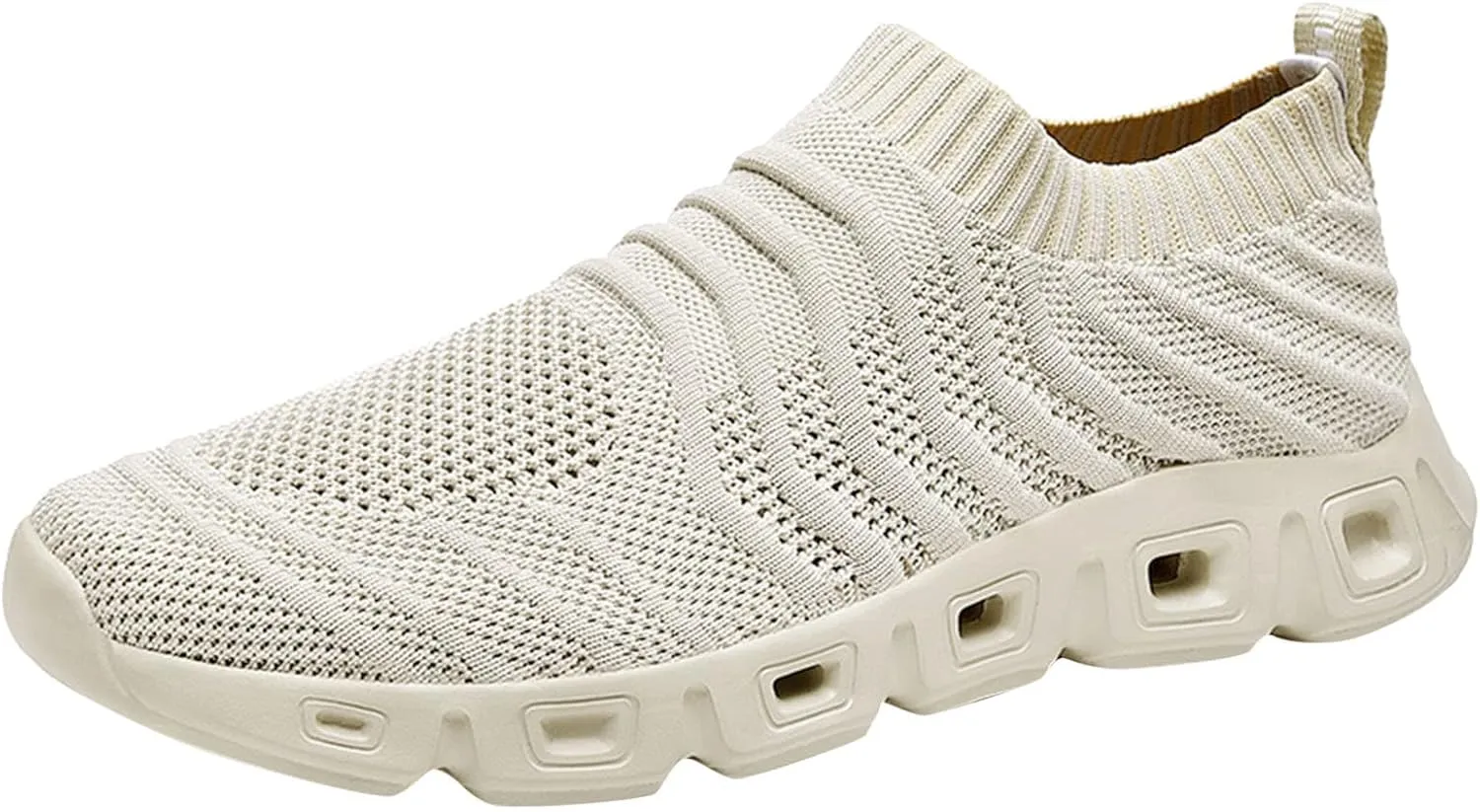 Men's Running Shoes Ultra Lightweight Breathable Slip on Cushion Walking Shoes Non Slip Athletic Fashion Sneakers Quick Drying Mesh Workout Casual Sports Sneakers for Daily Work Men