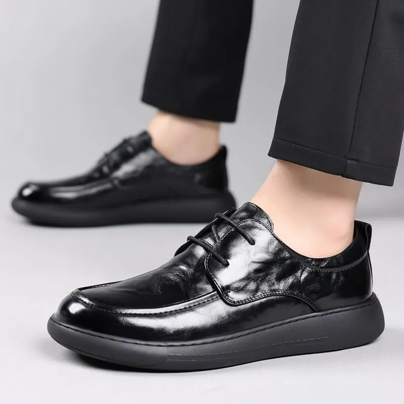 Men's Slim Fit Derby Dress Shoes Contemporary Style with Flexible Outsole for Business Meetings & Cocktail Parties