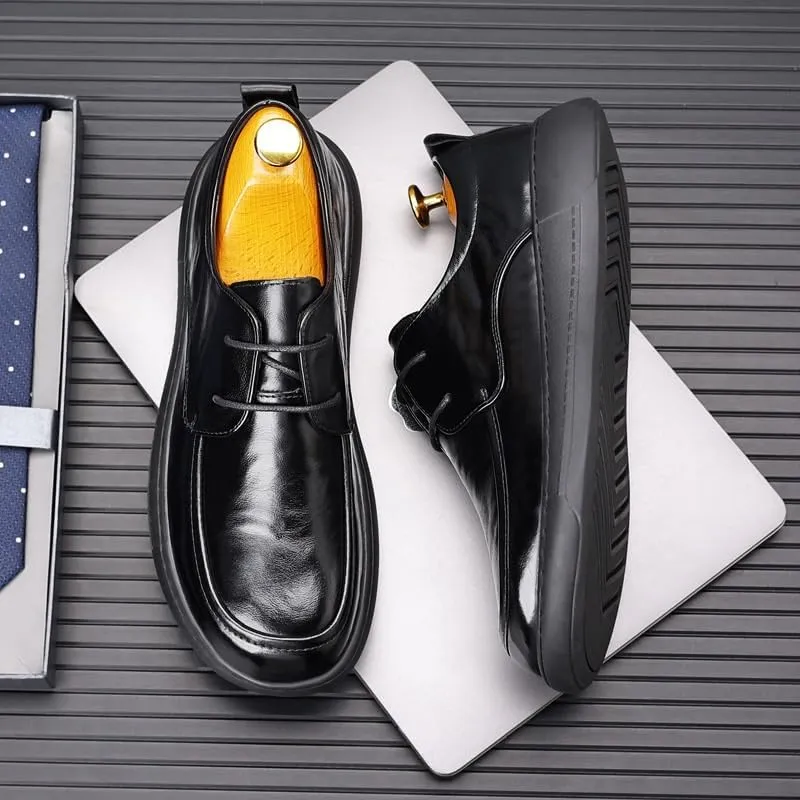 Men's Slim Fit Derby Dress Shoes Contemporary Style with Flexible Outsole for Business Meetings & Cocktail Parties