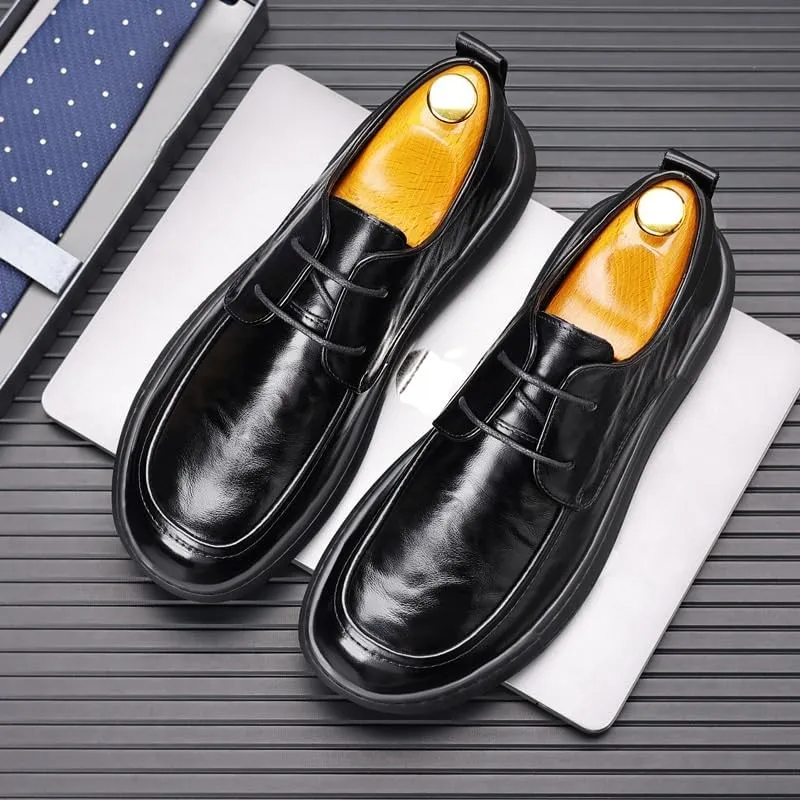 Men's Slim Fit Derby Dress Shoes Contemporary Style with Flexible Outsole for Business Meetings & Cocktail Parties
