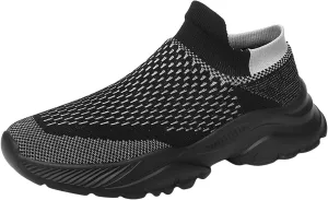 Mens Slip On Walking Shoes Cushion Running Shoes Trainers Athletic Gym Fitness Sport Sneakers Non Slip Arch Support Breathable Mesh Workout Fashion Breathable Comfortable Sneakers
