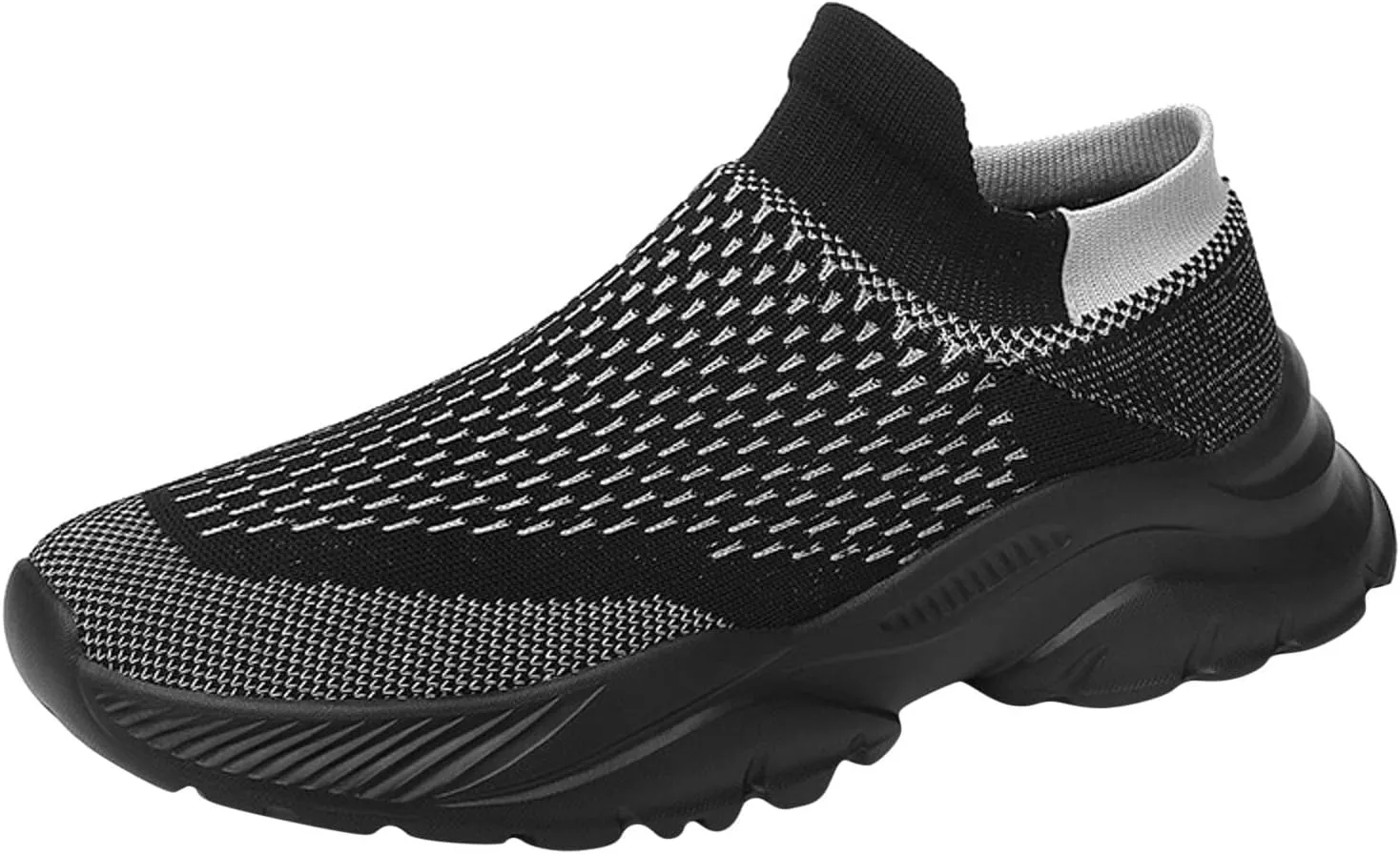 Mens Slip On Walking Shoes Cushion Running Shoes Trainers Athletic Gym Fitness Sport Sneakers Non Slip Arch Support Breathable Mesh Workout Fashion Breathable Comfortable Sneakers