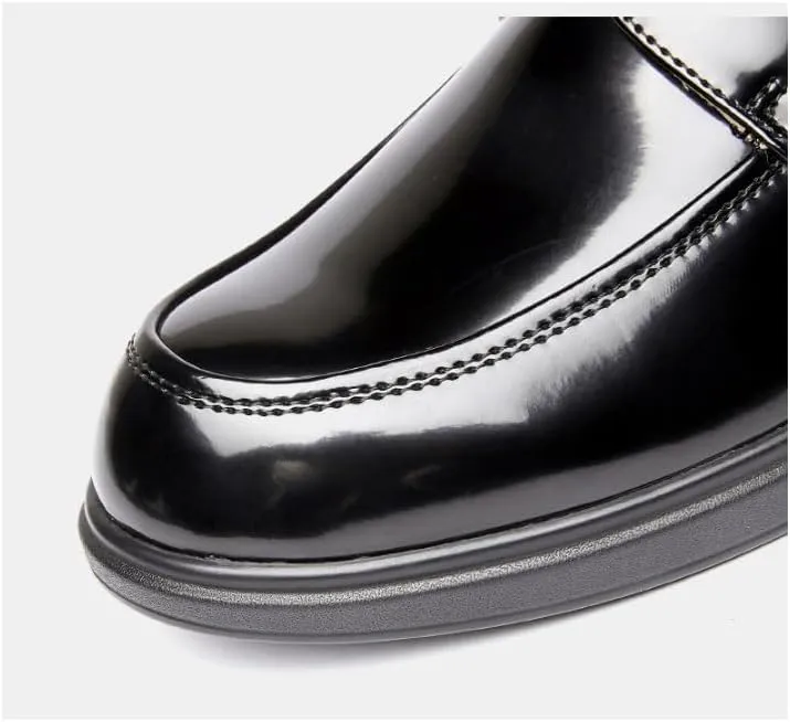 Men's Stylish Hybrid Business Shoes Leather Oxford Sneakers with Breathable Perforations & Shock-Absorbing Midsole