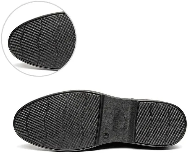 Men's Stylish Hybrid Business Shoes Leather Oxford Sneakers with Breathable Perforations & Shock-Absorbing Midsole