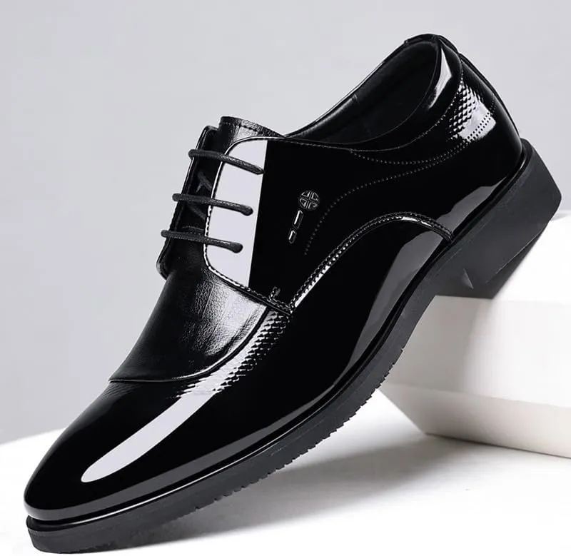 Men's Tuxedo Dress Shoes Fashion Casual Classic Pointed-Toe Formal Shoes Wingtip Brogue Oxfords for Men