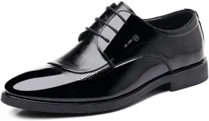 Men's Tuxedo Dress Shoes Fashion Casual Classic Pointed-Toe Formal Shoes Wingtip Brogue Oxfords for Men