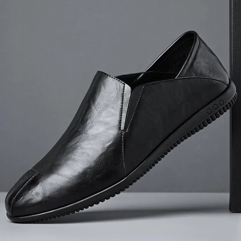 Men's Versatile Oxford Dress Shoes Business Formal Slip-Resistant Sole Genuine Leather Upper Office Wear