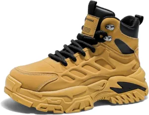 Men'S Waterproof Hiking Boots High Top - Non-Slip Durable Outdoor Sport Shoes With Shock Absorption For Camping/Travel Trail-Running & Comfort