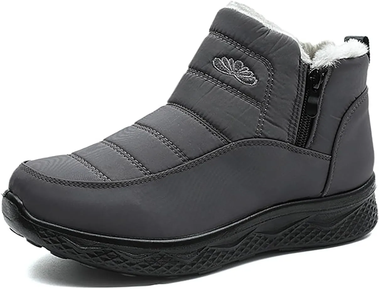 Mens Winter Boots Knee High Fur Lined Slip-Ons Women's Snow Boots Warm Non Slip Walking Shoes for Women Fashion High Top Boots Big and Tall Winter Booties