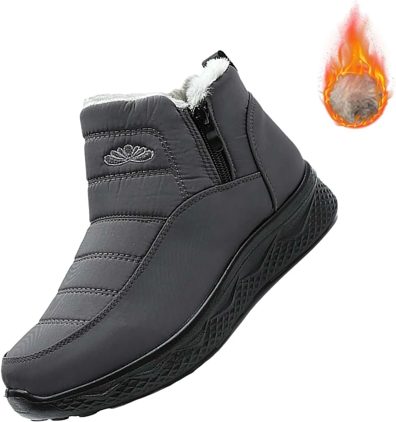 Mens Winter Boots Knee High Fur Lined Slip-Ons Women's Snow Boots Warm Non Slip Walking Shoes for Women Fashion High Top Boots Big and Tall Winter Booties