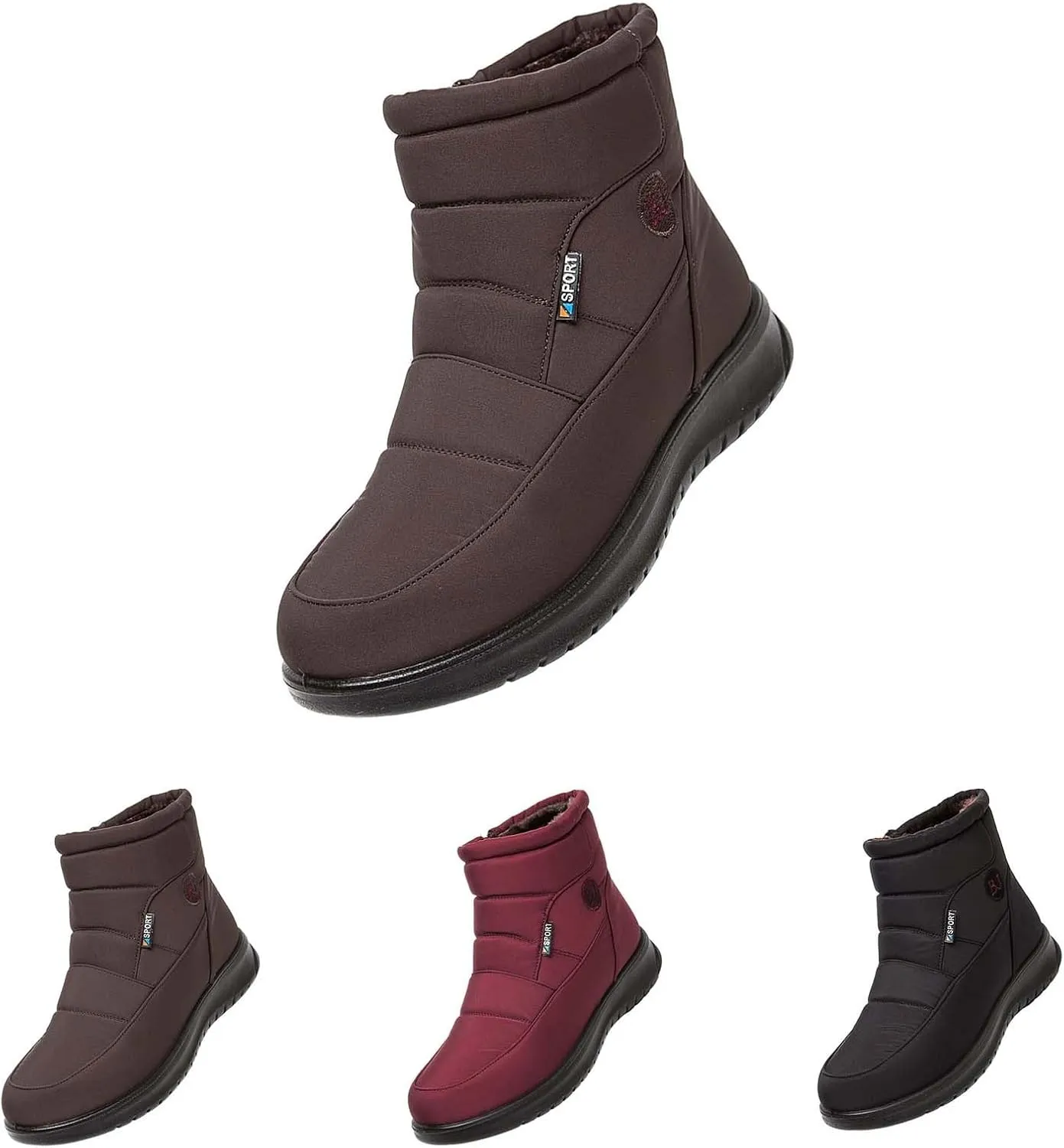 Mens Winter Boots Knee High Fur Lined Slip-Ons Women's Snow Boots Warm Non Slip Walking Shoes for Women Fashion High Top Boots Big and Tall Winter Booties