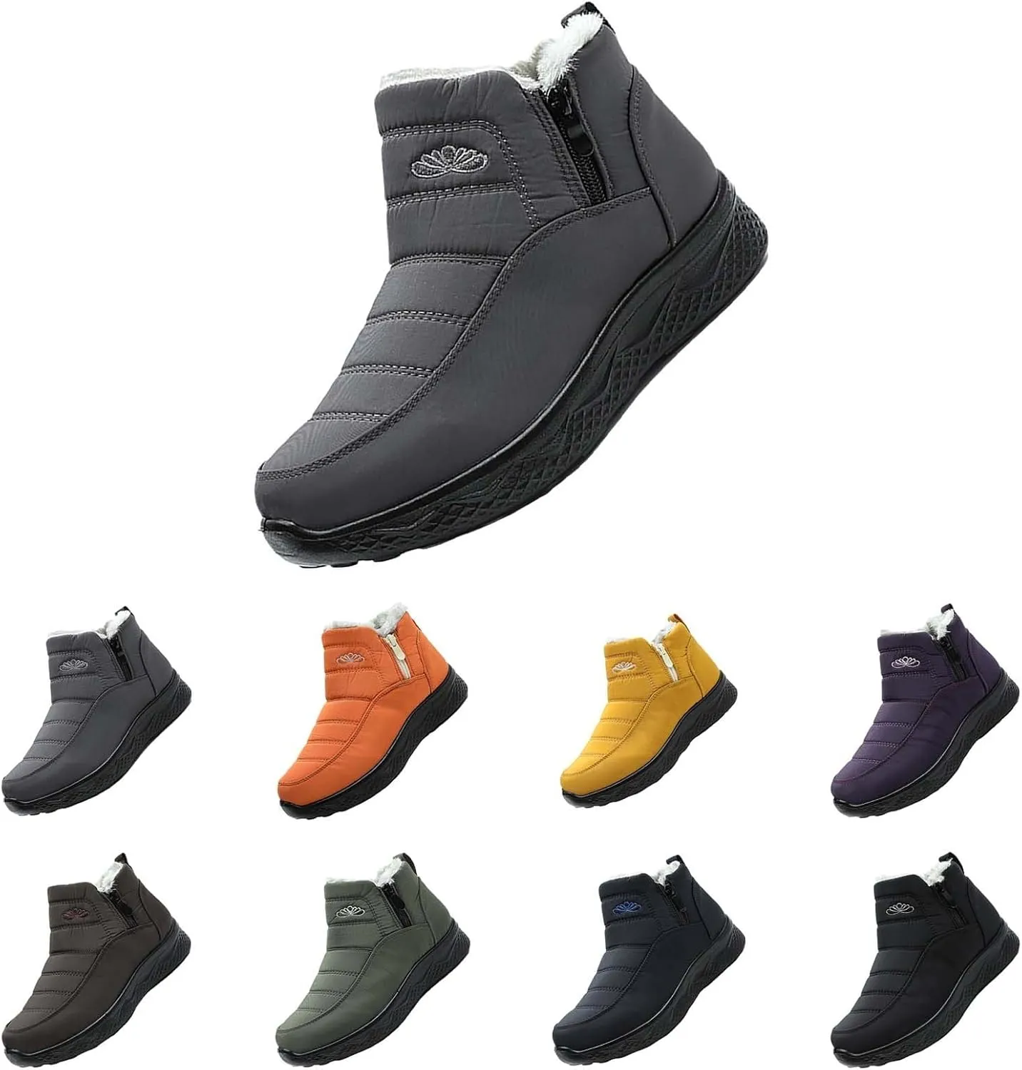 Mens Winter Boots Knee High Fur Lined Slip-Ons Women's Snow Boots Warm Non Slip Walking Shoes for Women Fashion High Top Boots Big and Tall Winter Booties
