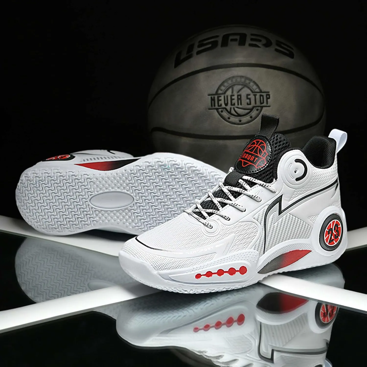 Men's Women's Basketball Shoes Anti-Slip Professional Training Running Sneakers Outdoor Casual Walking Tennis Shoes