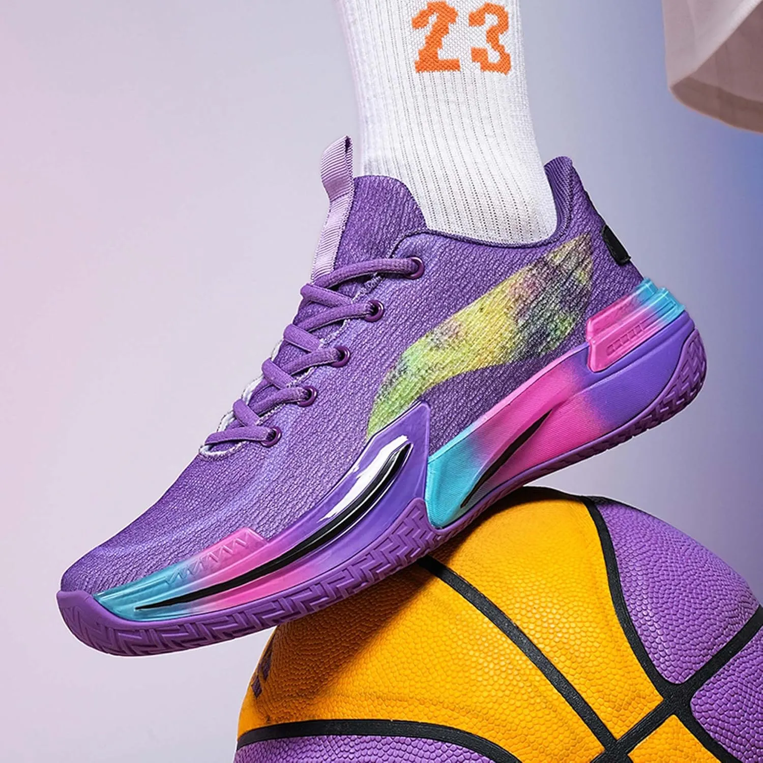 Men's Women's Basketball Shoes Breathable Fashion Sports Running Shoes Outdoor Anti-slip Cushion Training Sports Shoes Street Personalized Basketball Sneakers