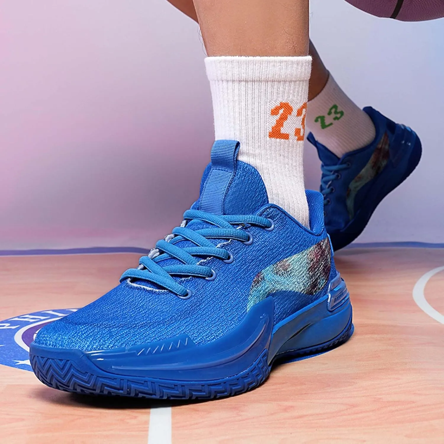 Men's Women's Basketball Shoes Breathable Fashion Sports Running Shoes Outdoor Anti-slip Cushion Training Sports Shoes Street Personalized Basketball Sneakers