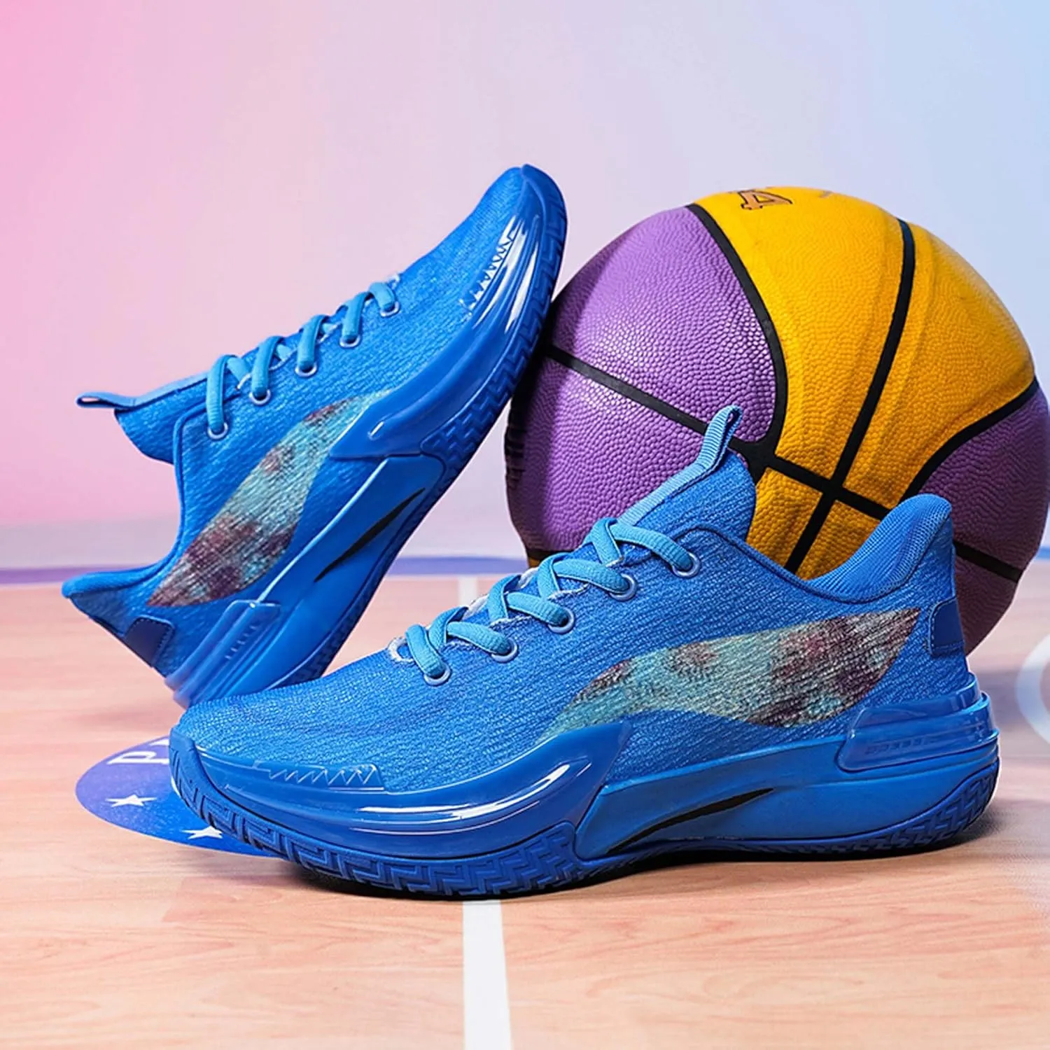 Men's Women's Basketball Shoes Breathable Fashion Sports Running Shoes Outdoor Anti-slip Cushion Training Sports Shoes Street Personalized Basketball Sneakers