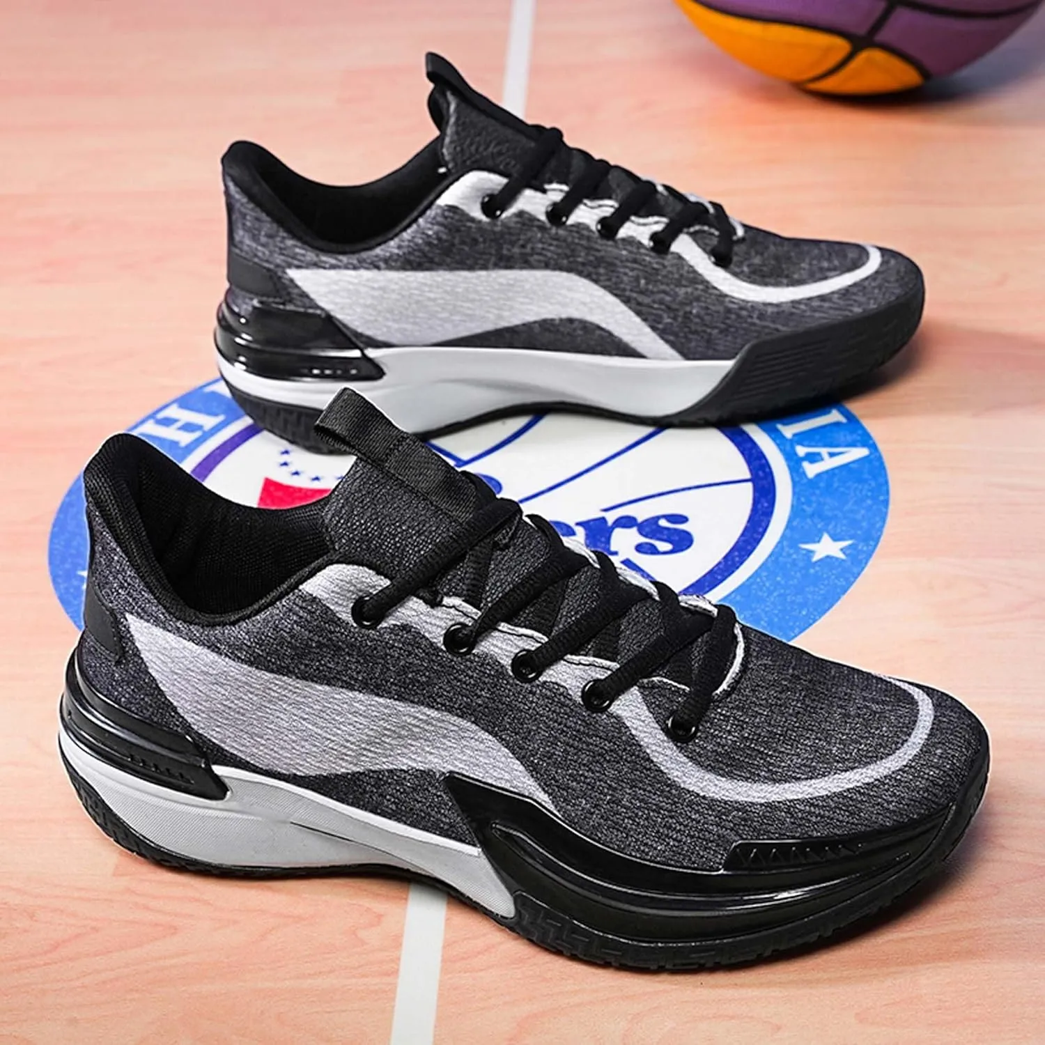 Men's Women's Basketball Shoes Breathable Fashion Sports Running Shoes Outdoor Anti-slip Cushion Training Sports Shoes Street Personalized Basketball Sneakers