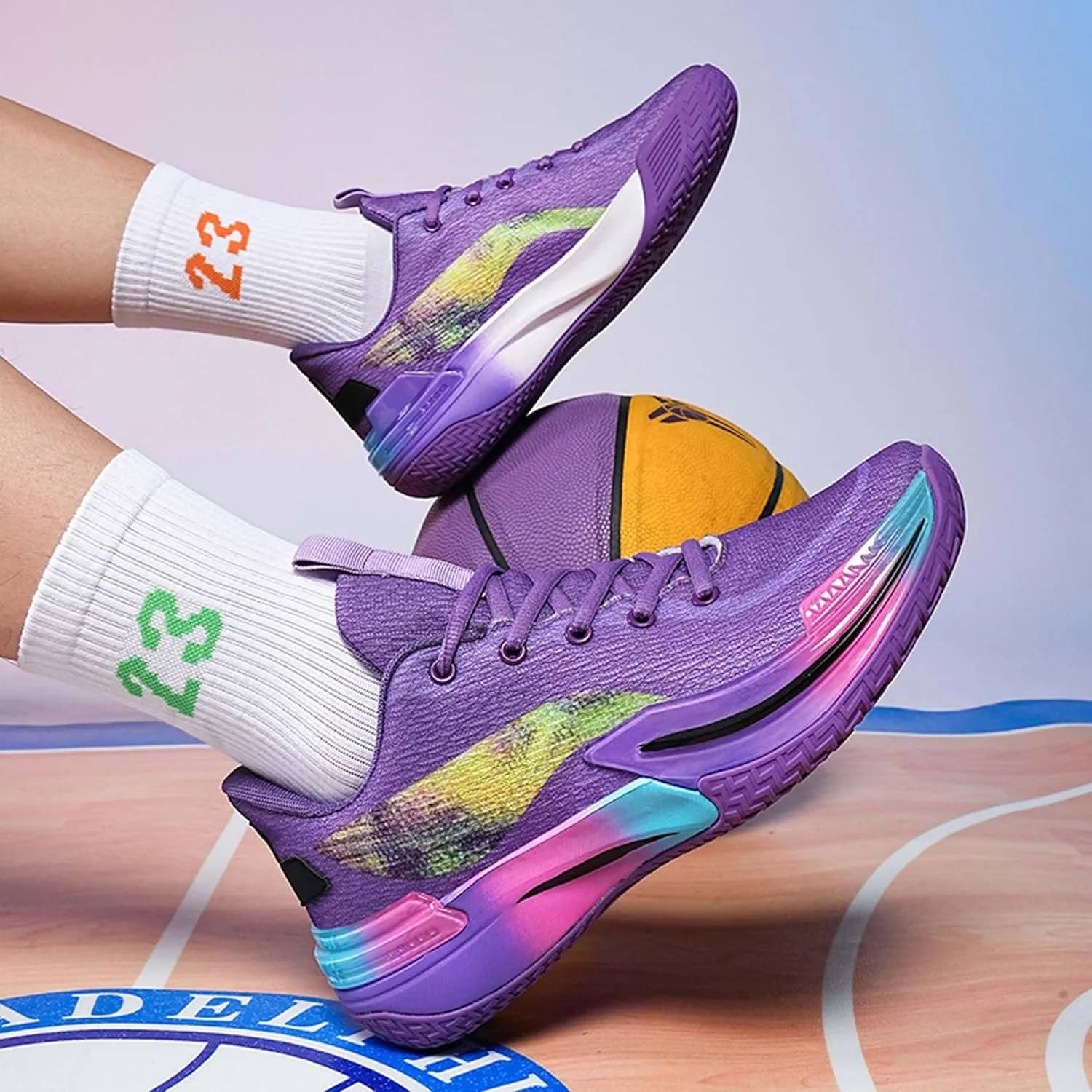 Men's Women's Basketball Shoes Breathable Fashion Sports Running Shoes Outdoor Anti-slip Cushion Training Sports Shoes Street Personalized Basketball Sneakers