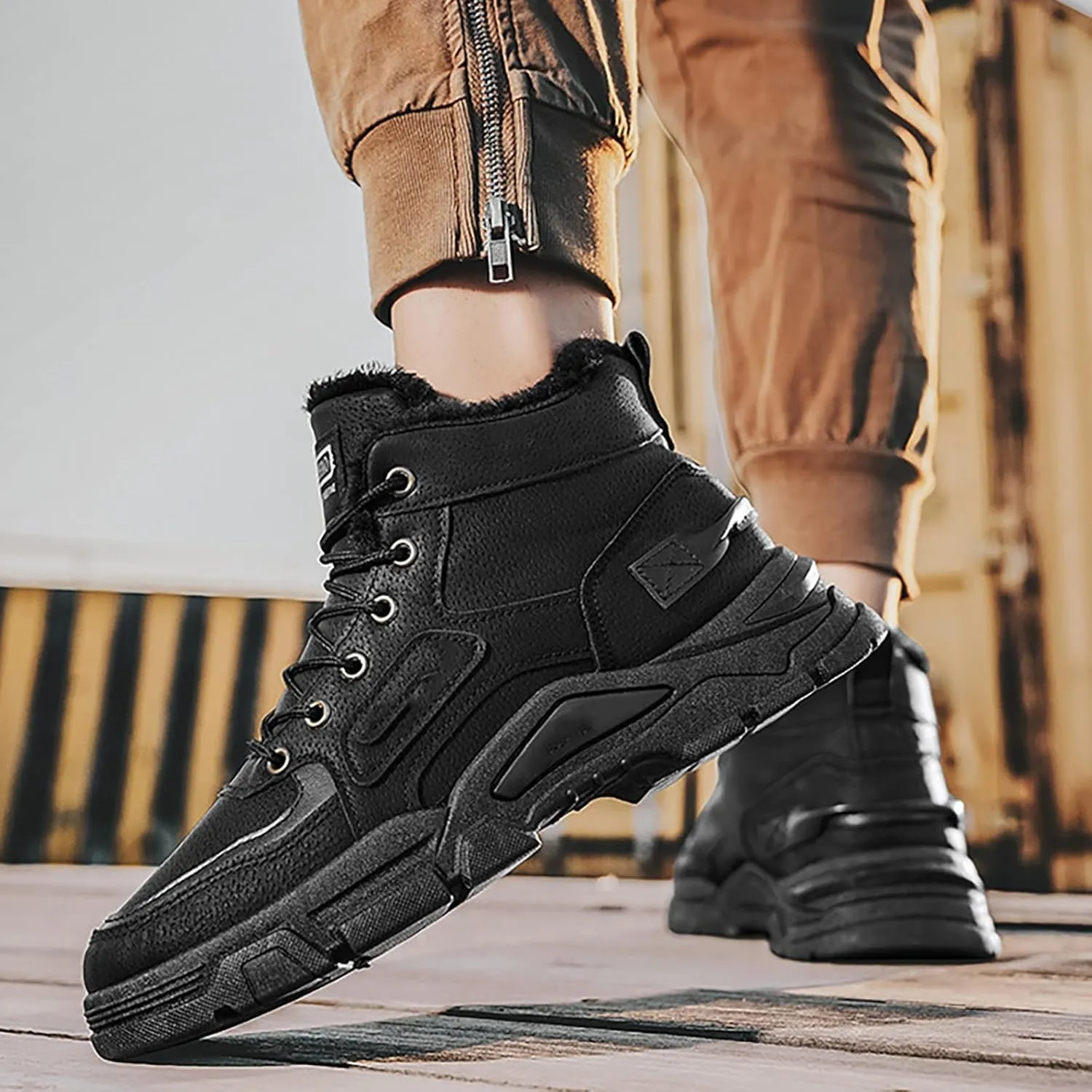 Men's Work Boots Slip On Hiking Sneakers Women's Slip On Warm Womens Working Shoes Waterproof Non Slip Shoes Food Service Waterproof Hike Grounded Footwear