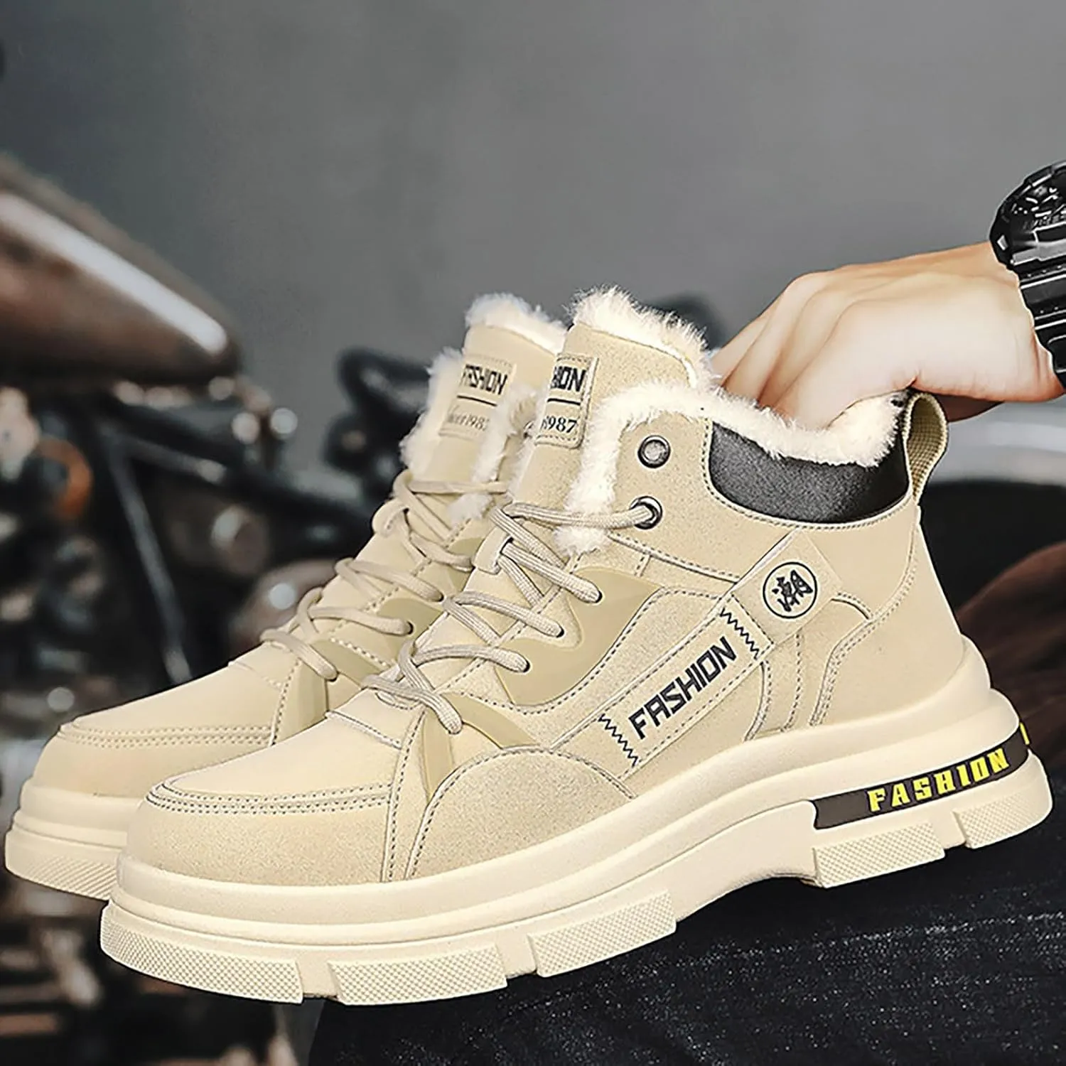 Mens Work Boots Soft Toe Hiking Sneakers Shoes with Hook Loop Women's Workout Shoes Non Slip Waterproof Outdoor Shoes Lightweight Hike Grounded Footwear