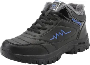 Men's Work Boots with Zipper Hiking Sneakers Shoes with Hook Loop Women Safety Toe Shoes Non-Slip Winter Backpacking Snow Botas Warm Water Hike Grounded Footwear
