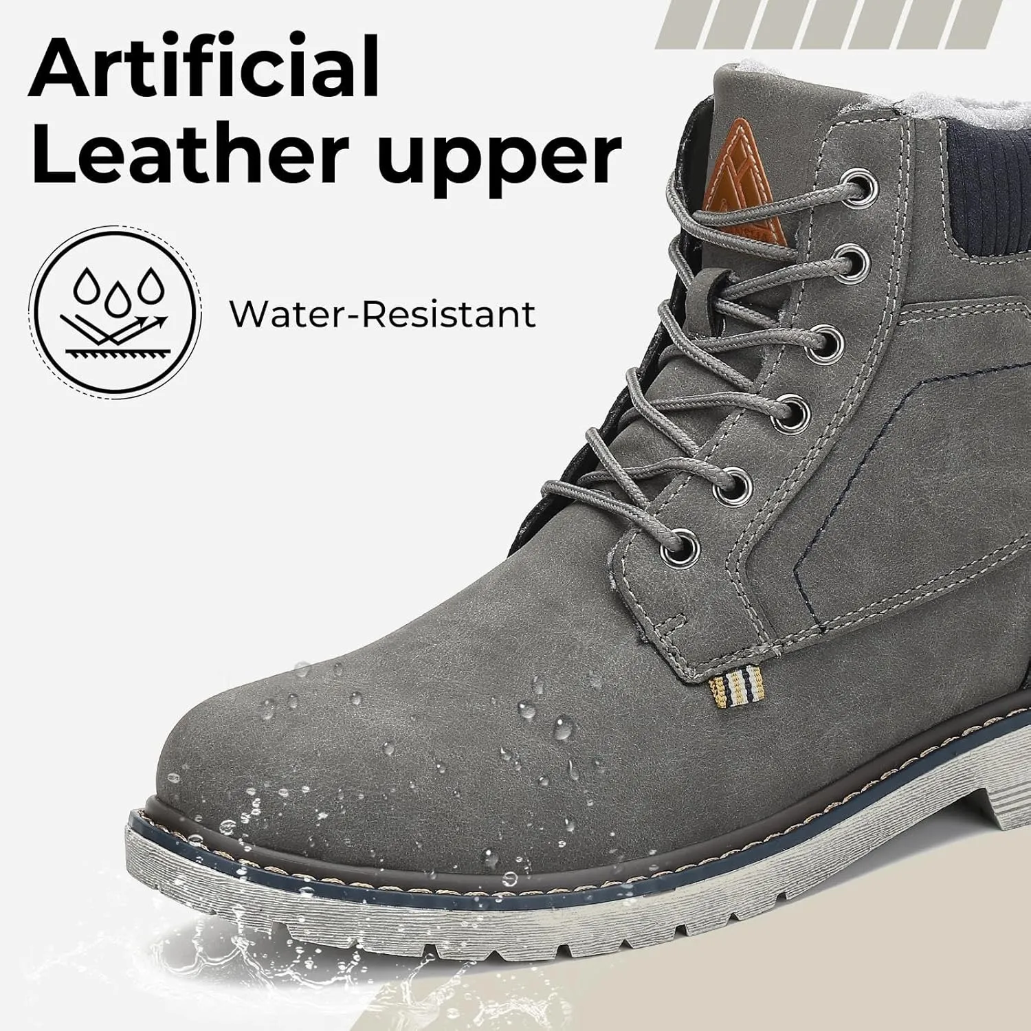 Mishansha Mens Womens Winter Hiking Boots Waterproof Non Slip Warm Lined Snow Boots for Outdoor Trekking