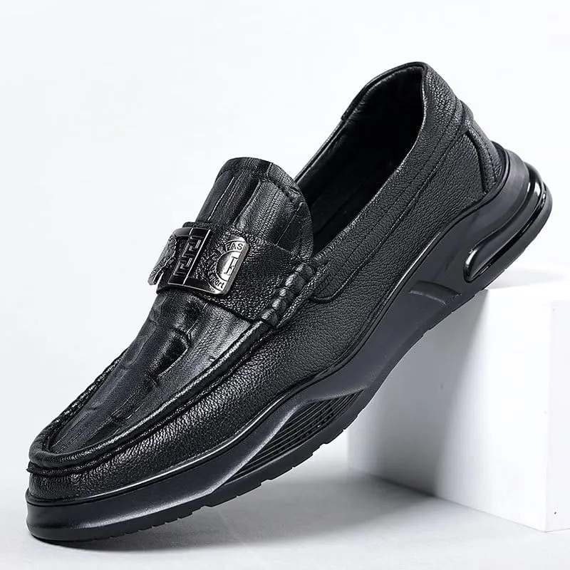 Modern Medallion Toe Derby Dress Shoes Genuine Leather Construction Wedding Ceremonies Job Fairs Cushioned Orthotic