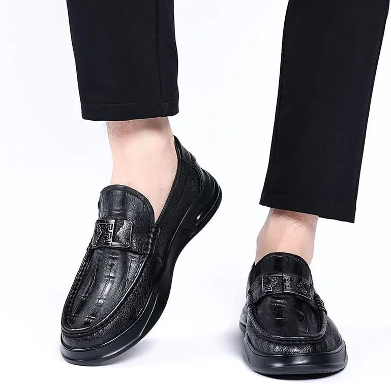 Modern Medallion Toe Derby Dress Shoes Genuine Leather Construction Wedding Ceremonies Job Fairs Cushioned Orthotic