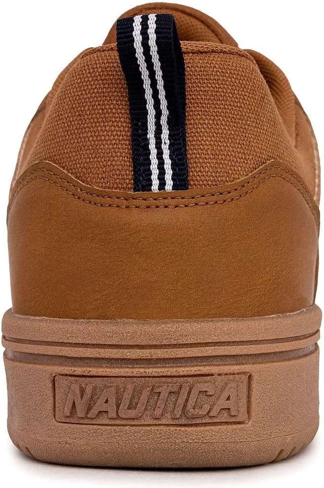 Nautica Men's Classic Low-Top Sneakers  Retro Lace-Up Casual Shoes for Tennis and Basketball-Inspired Style