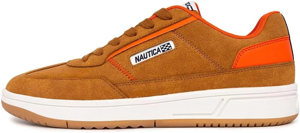 Nautica Men's Classic Low-Top Sneakers  Retro Lace-Up Casual Shoes for Tennis and Basketball-Inspired Style